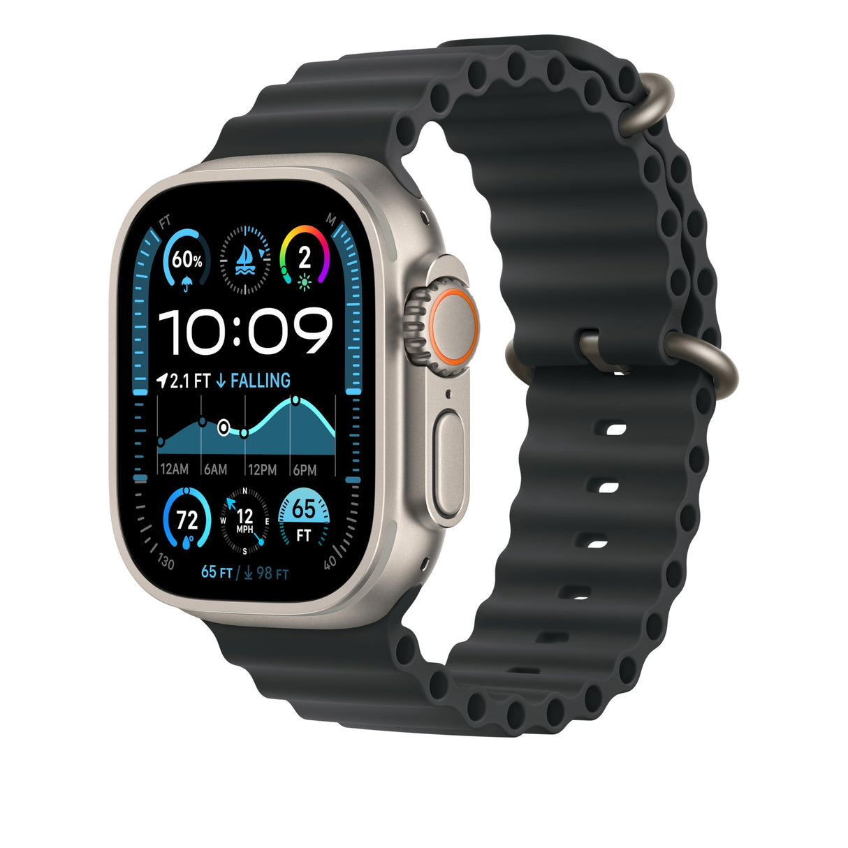 Apple Watch Band - Correa Ocean - 49 mm - Negro - Extragrande
