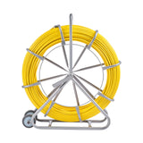 VEVOR Cinta de Pescado de Fibra de Vidrio de 200,09m Diámetro de 7,94mm Extractor de Cables con Varilla para Pasar Cables, Soporte de Carrete de Acero, 3 Cabezales de Extracción, Herramientas de Pesca