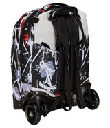 Seven Trolley New Tech, 2 Ruedas, Spray me, Negro, 3 en 1, Triple Uso, Mochila con Carro desenganchable, Mochila Escolar de Viaje, niño niño., Negro, Talla única, Escolar