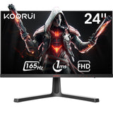 KOORUI 24" FullHD Monitor Gaming 165Hz (1ms MPRT, 1920x1080, 3000:1, 85% DCI-P3, AdaptiveSync, Flicker-Free, Low Blue Light, Eye Care, Inclinación VESA 75x75mm)