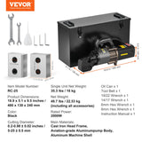 VEVOR Cortadora de Varillas de Refuerzo Hidráulica Eléctrica Portátil de 2000 W, hasta 4 a 25 mm en 3,5 Segundos, Acero de Alta Potencia con Accesorios Ricos en Aceite, Negro, 480 x 130 x 240 mm