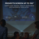 KODAK - Proyector Inteligente HD portátil Luma 400 - Compatible con Wi-Fi, Bluetooth, HDMI y USB - Resolución Original de hasta 150" 720p (4K), 200 lúmenes ansi - Trípode Incluido