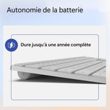 Surface Microsoft Keyboard 2024 - Teclado inalámbrico Bluetooth Compatible con Windows 11 (Teclado AZERTY francés) - Gris