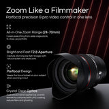 Rokinon AF 24-70mm f/2.8 Lente de Zoom de Marco Completo con Enfoque automático para Sony E (IO2470AFZ-E)
