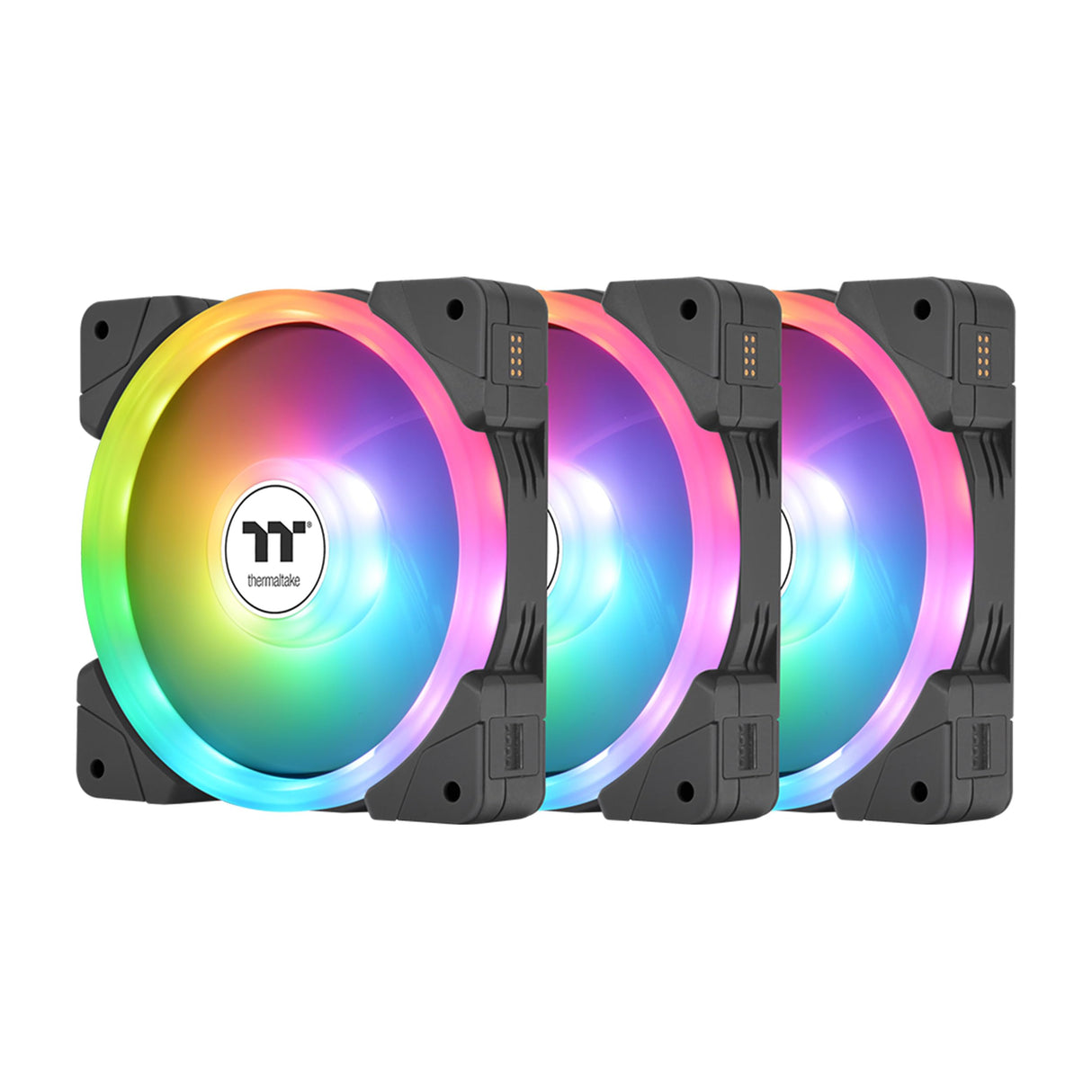 Thermaltake SWAFAN EX 14 ARGB Ventilador de refrigeración para PC, 3 ventiladores, 500~2000 RPM, conexión magnética, cuchillas reversibles, sincronización con software MB RGB, CL-F168-PL14SW-A,