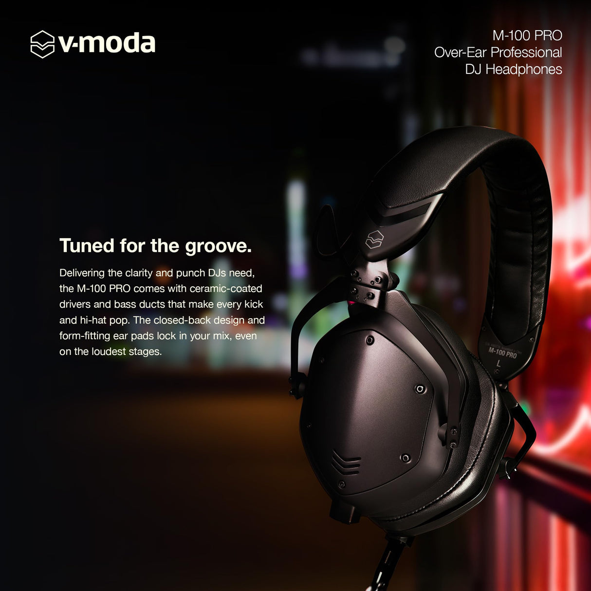V-Moda Auriculares M-100 Pro, El estándar Profesional en Auriculares de DJ