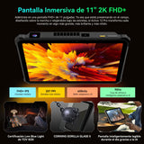 Blackview Active12 Pro Tablet Rugerizada con Proyector de 120", 30000 mAh/Cargador de 120W, 36GB RAM + 256GB ROM, 11 Pulgadas FHD+ Android 15 Rugged Tablet, 108MP + 50MP, Dimensity 7300/Doble 5G LTE