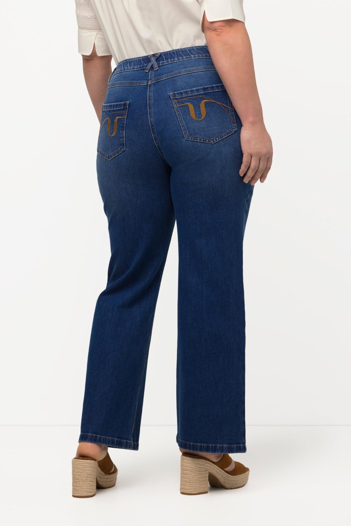Ulla Popken Dummy Jeans, Dark Blue Denim, 32W / 30L para Mujer