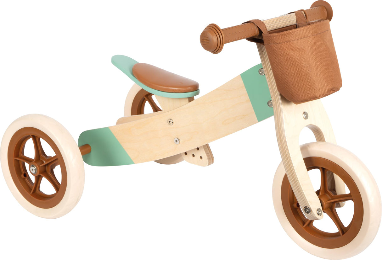 small foot Bicicleta de Aprendizaje y Triciclo marrón Caramelo Maxi, Rueda de Madera, a Partir de 12 Meses, 12498, Color