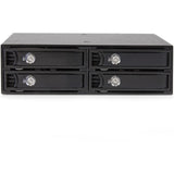 StarTech.com Backplane Rack Móvil de 4 Bahías para Unidades de Disco SATA/SAS de 2,5 Pulgadas - Intercambio en Caliente de SSDs o HDDs de 5 a 15mm - Compatible con SAS II y SATA III (SATSASBP425)