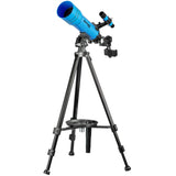 Bresser Junior 70/400 - Telescopio para niños a Partir de 8 años, astronomía Principiantes, telescopio con Mochila, Accesorios y Soporte para Smartphone, Cielo Nocturno Azul