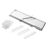 Benriner BN-64W-1 Mandolina Cortadora Para Verduras, Plástico ABS, 3 Cuchillas Intercambiables, Blanca, Clásica