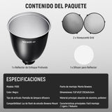 NEEWER 11,6"/29,5cm Soporte Bowens Reflector Enfoque Profundo con 15°/30° Honeycomb Grids y Tela Suave, 45° Pantalla Difusor Compatible con Godox NEEWER Estudio Strobe Flash Luz Speedlite, FR30