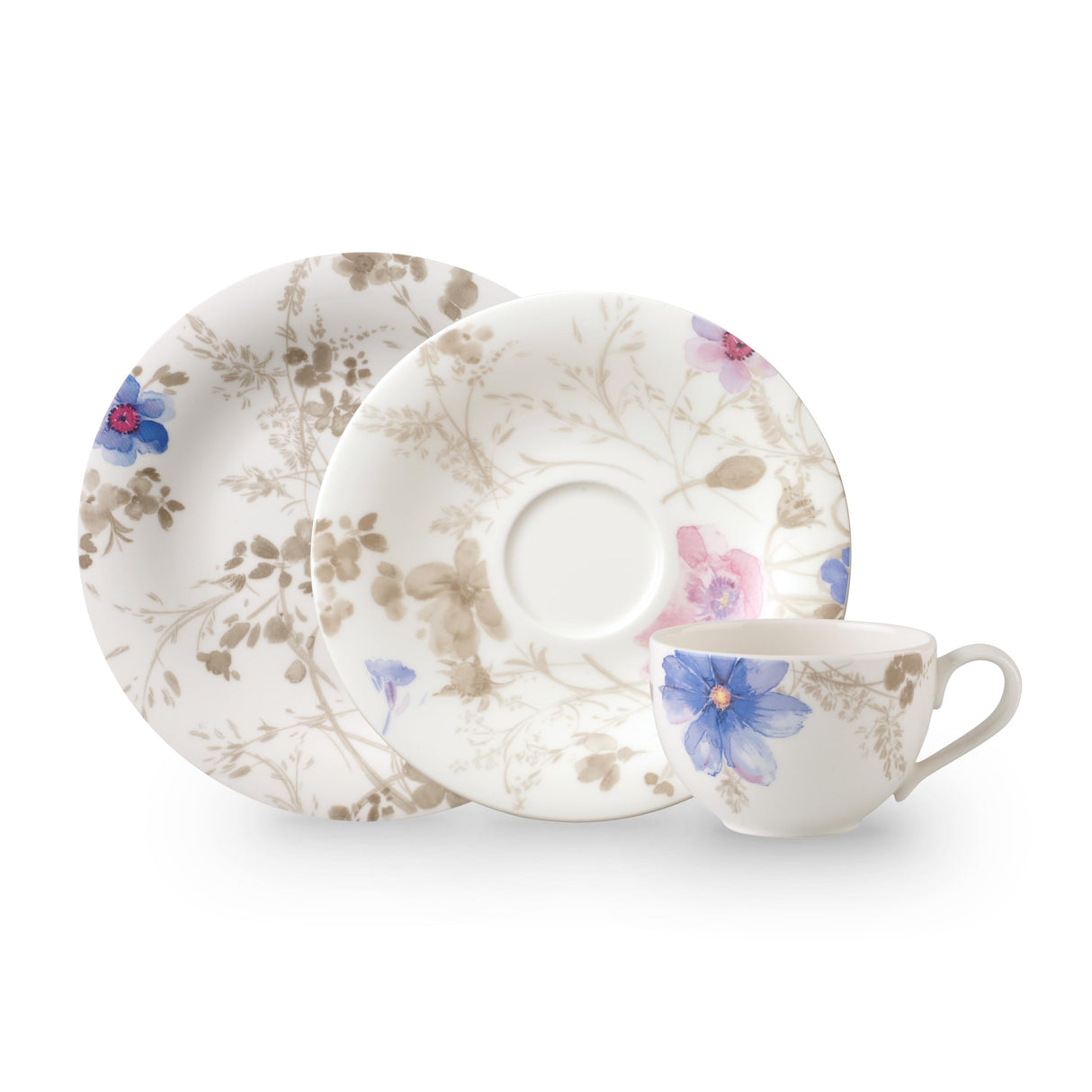 Villeroy & Boch – Mariefleur Servicio De Café 18 Piezas Multicolor, Apto Para Lavavajillas, Apto Para Microondas, Juego De Café, Juego Tazas De Café Con Plato, Premium Porcelain