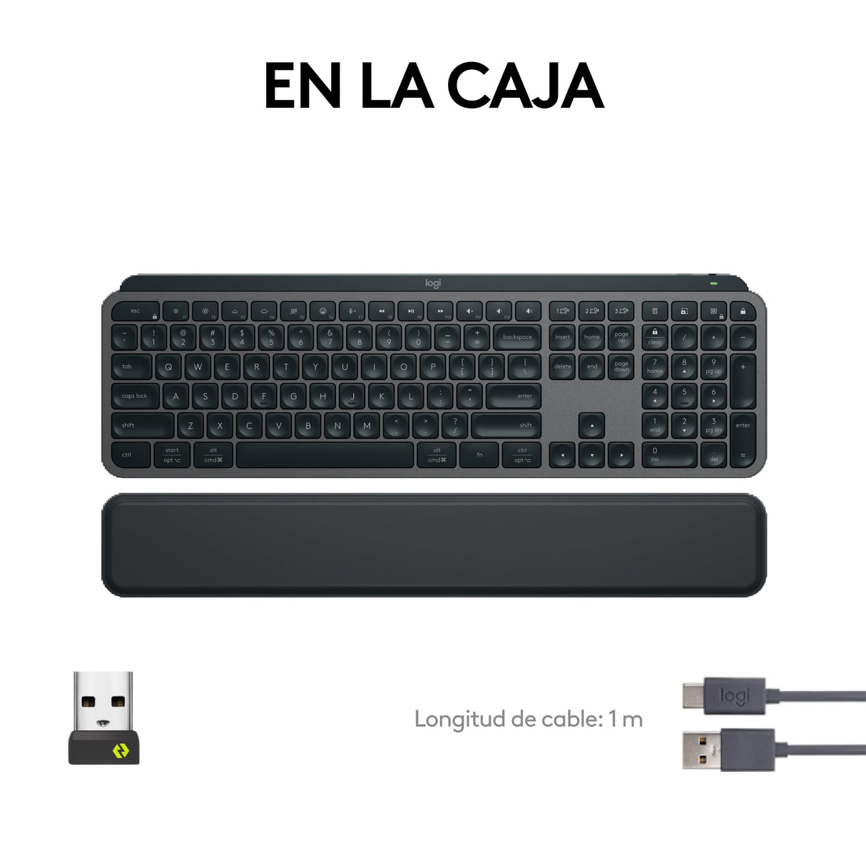 Logitech MX Keys S Plus - Grafito, Disposición QWERTY US Internacional