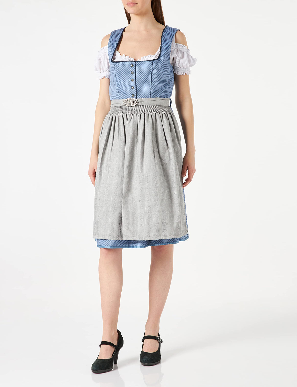 Stockerpoint Dirndl Ines Vestido para ocasión Especial, Gris Azulado, 40 para Mujer