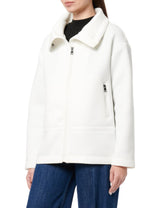 Geox Sudadera con Cremallera W, Weiß, XS para Mujer