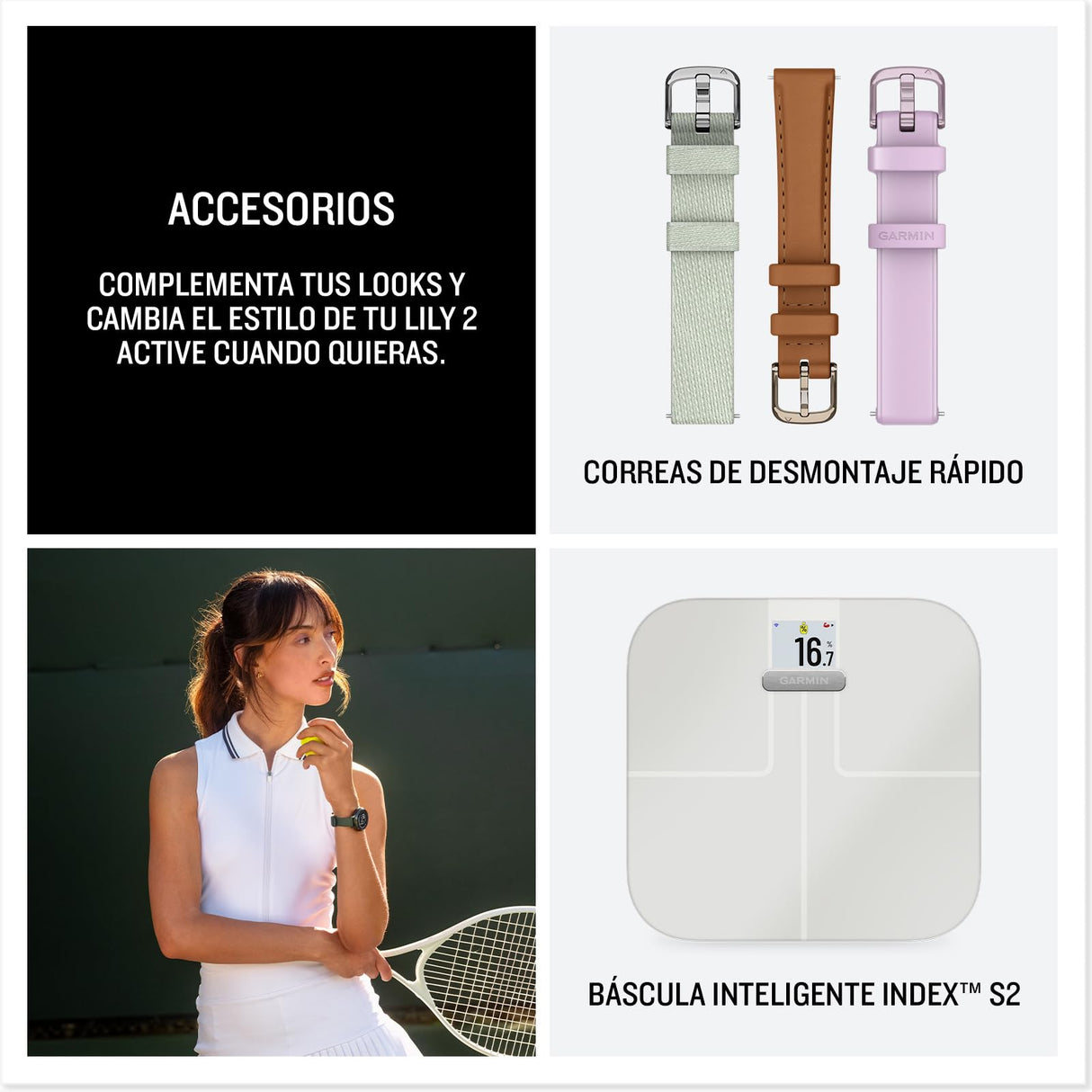 Garmin Reloj Inteligente Lily 2 Active GPS de 35 mm, Elegante Reloj más pequeño, Pantalla Oculta, Aplicaciones Deportivas, Lente Estampada, Pantalla táctil Brillante, hasta 9 días de duración de la