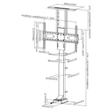 Maclean MC-866 - Soporte para televisor de 37-65" con Mando a Distancia (máx. 50 kg, VESA 600 x 400)