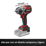 Einhell Atornillador impacto con batería TP-CW 18/750-C Li BL-Solo Power X-Change (18V, par 750Nm, par de aflojamiento 1000Nm, brushless, recepción cuadrada exterior, sin batería)