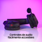 HyperX Cloud Stinger 2 Wireless, Cascos gaming inalámbricos PC, Drivers de 50 mm, Audio Envolvente, Giro 90º, Dongle USB, batería 20h, Micrófono con cancelación de ruido - Negro