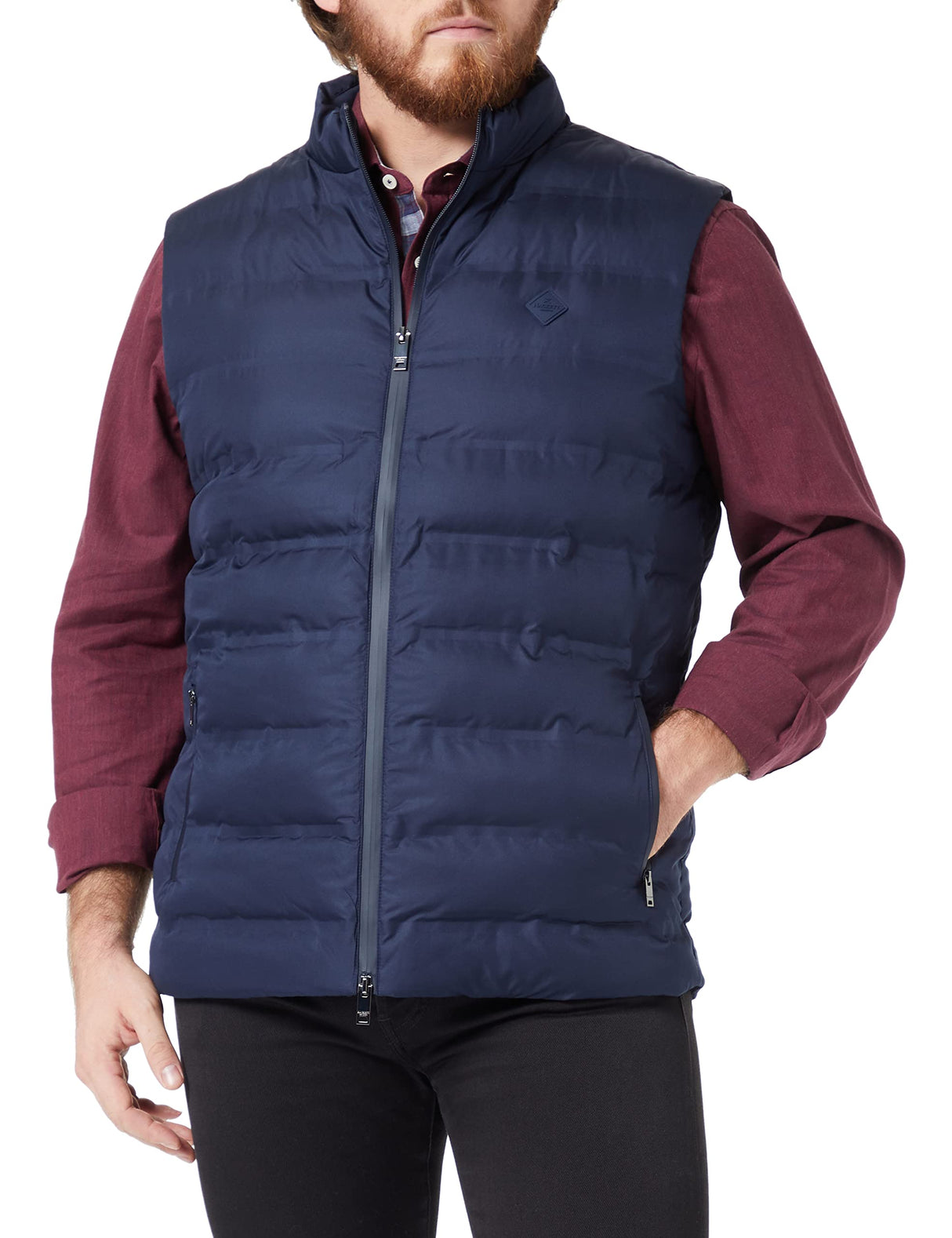 Hackett London LW Gilet Chaqueta, Azul Marino, M para Hombre