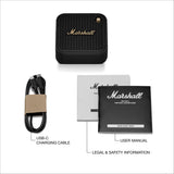 Marshall Willen II Altavoces inalámbricos Bluetooth 17 Horas de reproducción IP67 Carga rápida a Prueba de Agua - Negro y latón