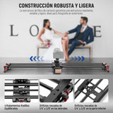 NEEWER 47,2"/120cm Deslizador Motorizado Cámara, App Control Inalámbrico DSLR Deslizador Riel Fibra Carbono con 4400mAh Batería F750 (Cargador No Incluido), Modo Video, Lapso Tiempo Foto, ER1