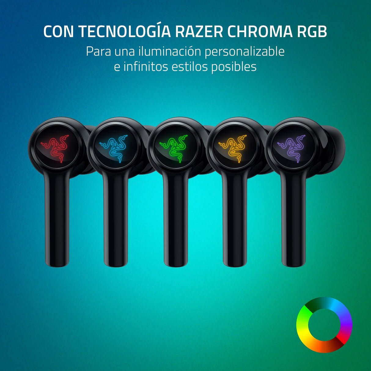 Razer Hammerhead HyperSpeed - Auriculares Gaming Inalámbricos Multiplataparama con Licencia para Xbox (HyperSpeed Wireless, Cancelación Activa del Ruido) Negro