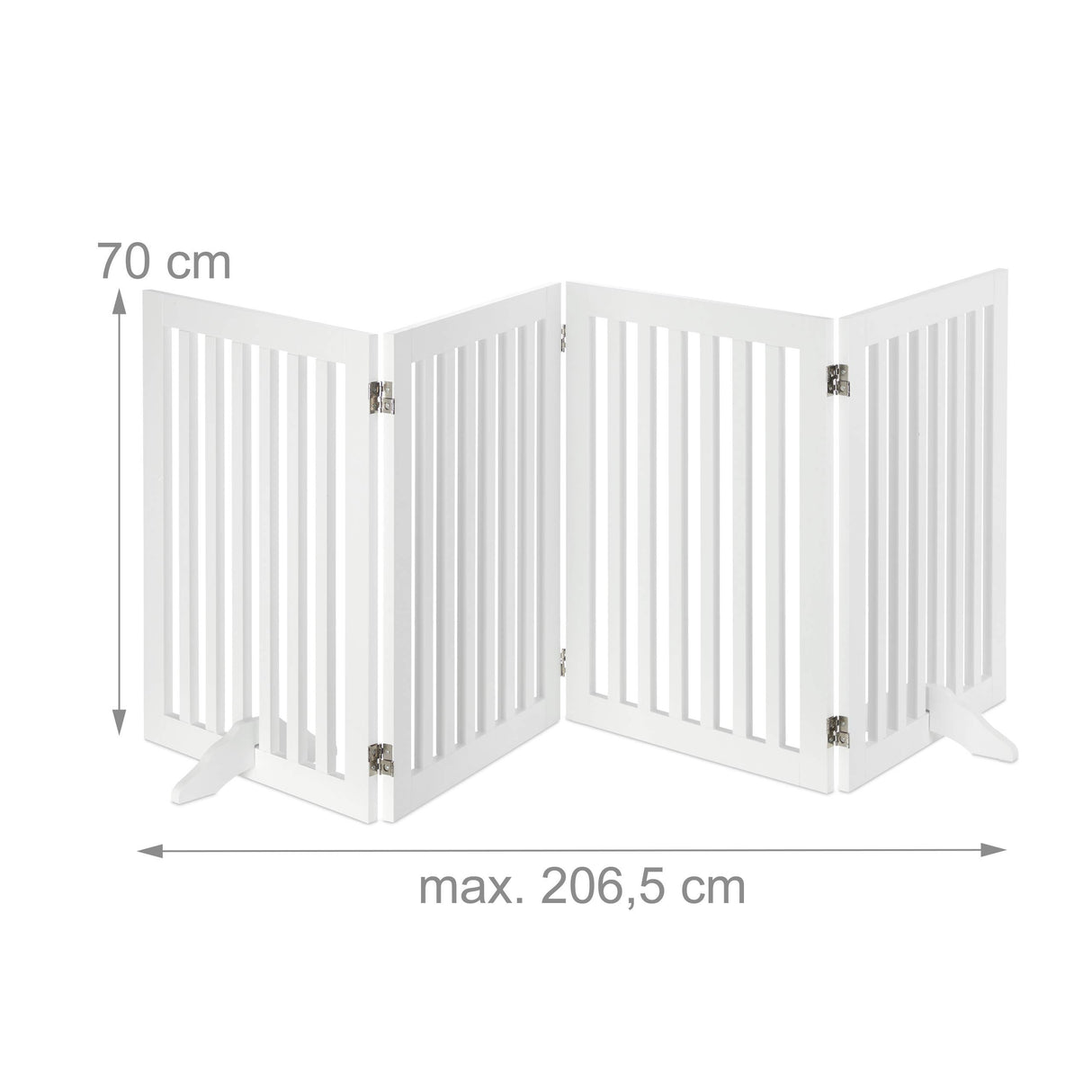 Relaxdays Barrera de Seguridad, Reja Ajustable para Perros, 1 Ud, 70x206,5 cm, Protector de Chimenea, MDF, Blanco, Tablero de Fibras