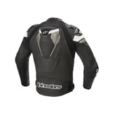Alpinestars Atem V4-Chaqueta de Piel, Color Negro, Gris y Blanco Ropa de Moto, 48 para Hombre