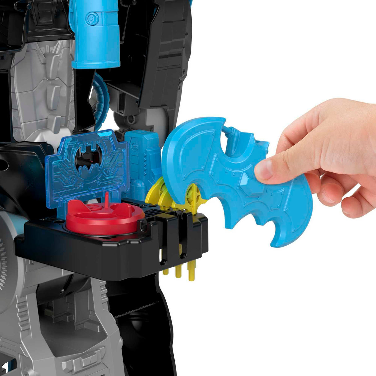 Fisher-Price Imaginext DC Super Friends Bat-robot con Bat-tecnología, robot 2 en 1 que se transforma y conjunto de juego de Batman con luces y sonidos para niños y niñas de 3 a 8 años