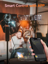Luz Video, Rollei Lux 100W Foco Vídeo Profesional Portátil 345g, Iluminación Continua DC/Tipo C con Candela App para Filmación Entrevistas Transmisión, Luz-Video-Foco-LED-Fotografia