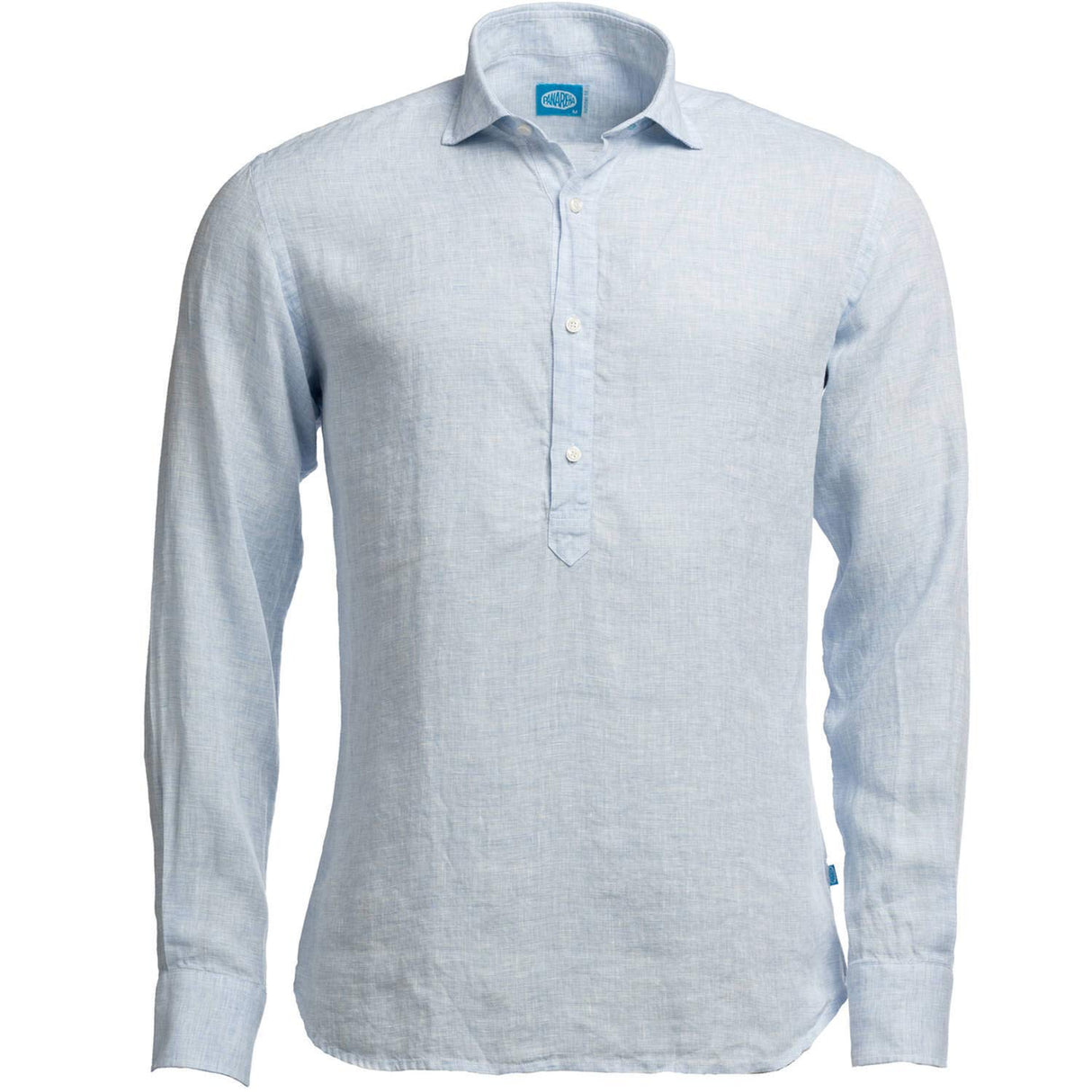 Panareha Camisa Polera Hombre Lino MAMANUCA Azul Claro (L)