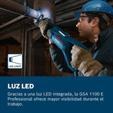 Bosch Professional GSA 1100 E - Sierra sable (1100 W, 0 – 2700 cpm, profundidad de corte 230 mm, en maletín)