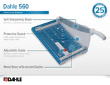 Dahle A4 - Guillotina 340 mm Longitud de corte de 2,5 mm de corte/Capacidad - Azul