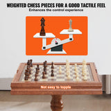 VEVOR Juego de ajedrez de Damas y Backgammon 3 en 1, Tablero de ajedrez de Madera 44 x 67,5 cm, Mesa de Juego combinada de Lujo, Materiales de Regalo Ideales para Juegos de Mesa