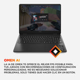 HP OMEN Slim - Ordenador portátil Gaming 16" 2.5K WQXGA (Intel Ultra 7-255H, 24GB RAM, 1TB SSD, NVIDIA RTX 5060, Windows 11 Home) Teclado QWERTY Español - Negro