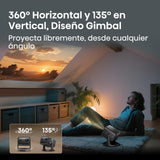 Hisense C3 - Proyector Láser TriChroma UHD 4K hasta 300", Zoom Óptico 1.0-1.3:1, 2500 Lúmenes, Contraste 2000:1, IMAX Enhanced, Dolby Vision, Movimiento 360º Horizontal, y 135º en Vertical