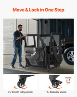 VEVOR Carro de almacenamiento para 4 puertas Jeep Wrangler JK JL/Gladiator JT 2007-2023 JK JL/Gladiator JT 2007-2023 JK JL/Gladiator JT Negro
