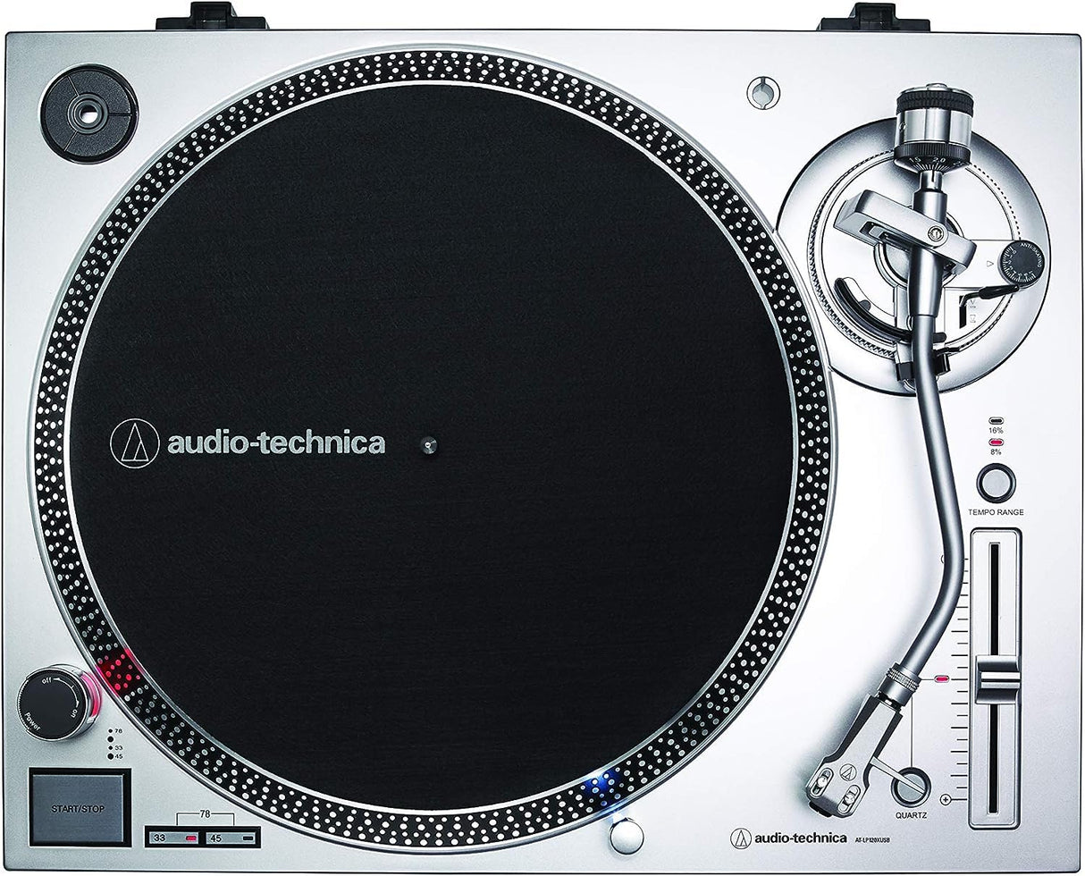 Audio-Technica LP120XUSBSV Giradiscos de Tracción Directa (Analógico y USB) Plata