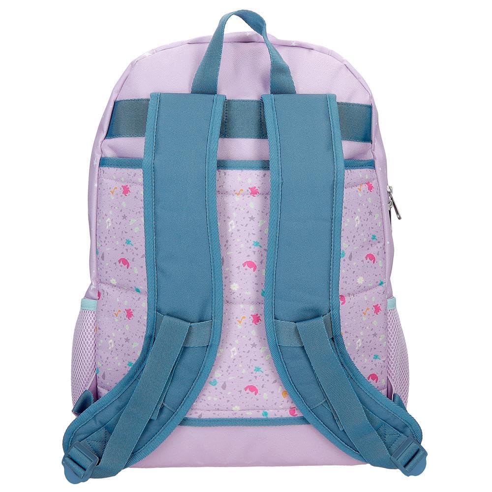 Joumma Disney Lovely Stitch Mochila para portátil 13,3" Doble Compartimento Morado 32x44x17 cms Poliéster 20,46L