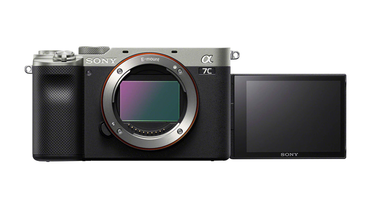 Sony Alpha 7 C - Cámara evil de fotograma completo (compacta y ligera, enfoque automático a tiempo real, 24.2 MP, sistema de estabilización de 5 ejes, batería de gran capacidad, Solo Body) Plata