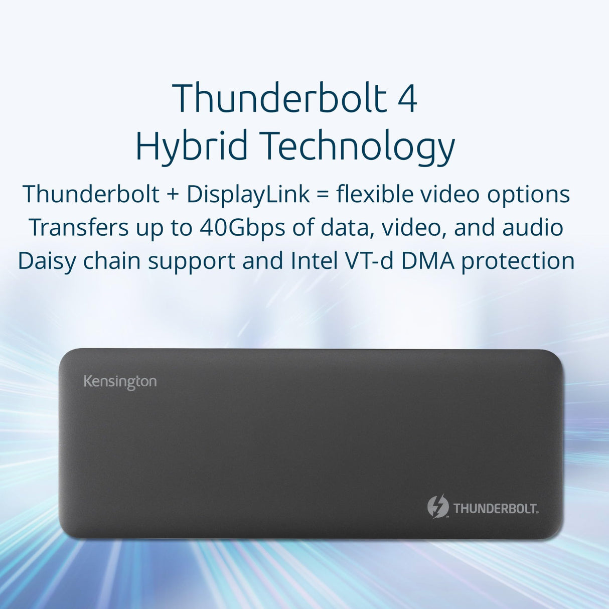 Kensington K35234EU - SD5920T EQ Docking Station Thunderbolt 4 Quad 4K con Tecnología DisplayLink, Lectores de Tarjetas SD y Micro SD, Carga Rápida de 100W, Puertos Ethernet, USB-A y USB-C 3.2