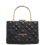 Love Moschino Jc4047pp1h, Bolsa de Mano para Mujer, Black, 18X13X9
