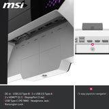 MSI MPG 274URDFW E16M Monitor gaming 4K UHD de 27 pulgadas, 3840x2160 IPS rápido, 0,5 ms, DisplayHDR 1000, Mini-LED, Modo dual, HDMI 2.1, DP 1.4a, USB C 98WPD, Ajustable en inclinación, altura, Blanco