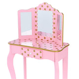 Teamson Kids Imitacion Tocador Espejo Y Luz LED para Niños Rosa/Oro-Rosa TD-11670LL