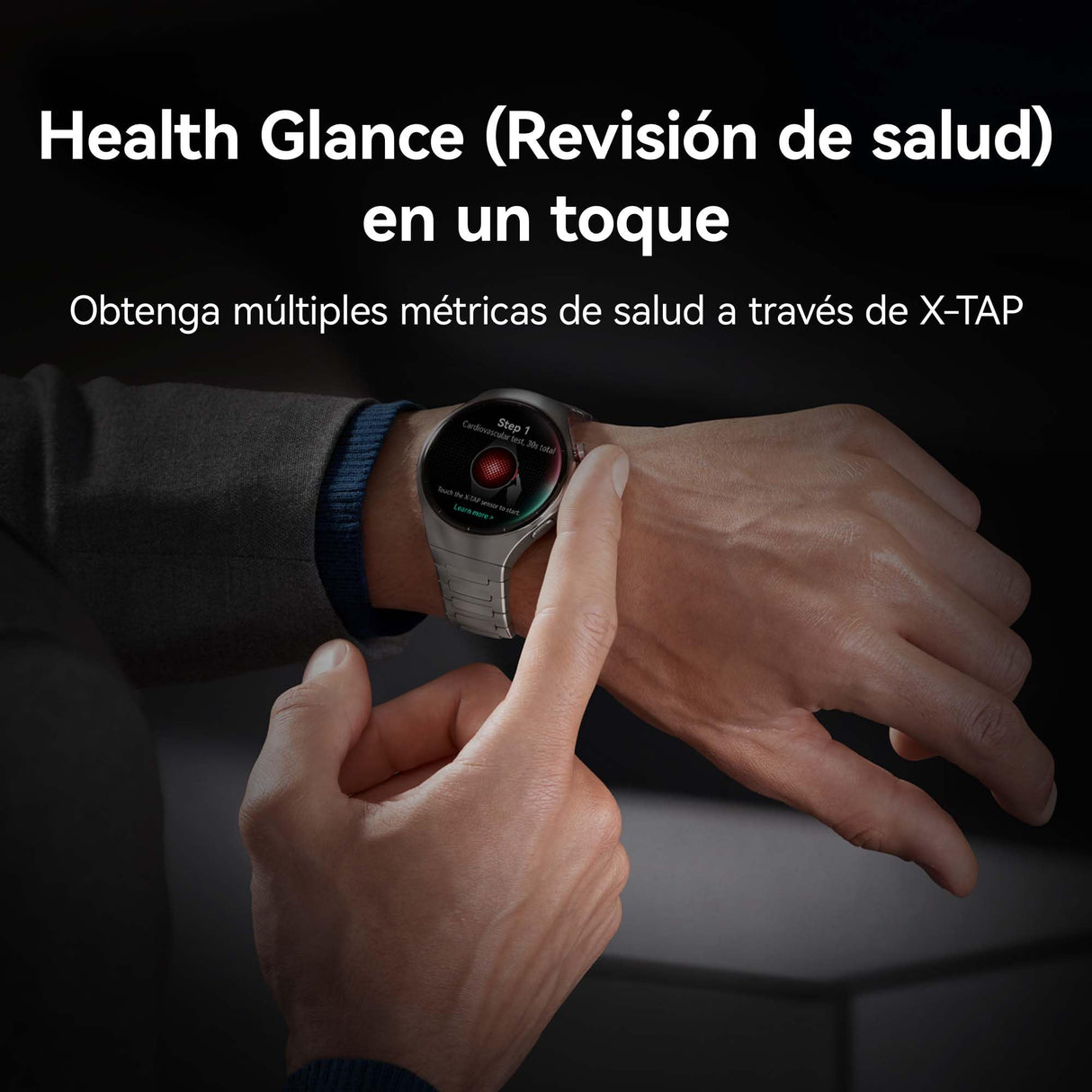 HUAWEI Watch 5, 46mm Smartwatches, Multi-Sensor Revolucionario X-Tap, SpO2 con la Yema del Dedo, Health Glance, ECG, HRV, eSIM, Android & iOS, Plata