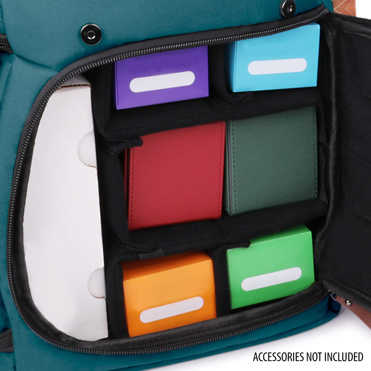 ENHANCE Caja de Almacenamiento de Cartas coleccionables de tamaño Completo para Funda de Cartas de Juego, Espacio de Carpeta de Cartas, Almacenamiento de Caja de mazo TCG, Soporte para tapete de