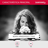 Samyang F1111206101 - Objetivo fotográfico DSLR para Sony E (Distancia Focal Fija 85mm, Apertura f/1.4-22 AS IF UMC, diámetro Filtro: 72mm), Negro